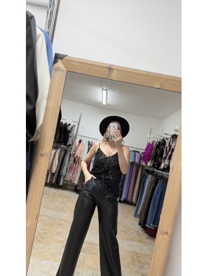 Čierne dámske zateplené nohavice Elys, Čierna (Veľkosť 36)