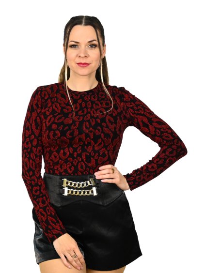 Elegantné bodyčko Ruby, Bordová (Veľkosť S)