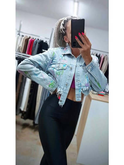 Rifľová bunda Allison, Modrá (Veľkosť S)