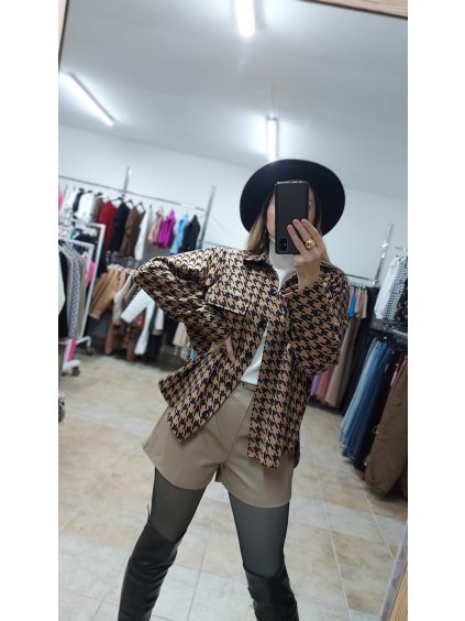 Flanelová košeľa Harper, Béžová (Veľkosť S/M)