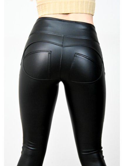 Push up legíny s vysokým pásom, Čierna (Veľkosť S)