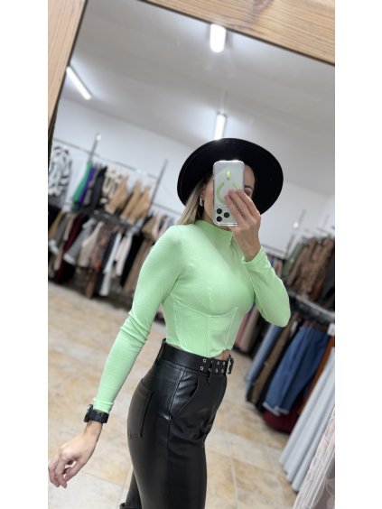 Zelený crop top Livi, Zelená (Veľkosť S/M)