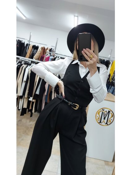 Čierny overal dámsky Synthia, Čierna (Veľkosť UNI)