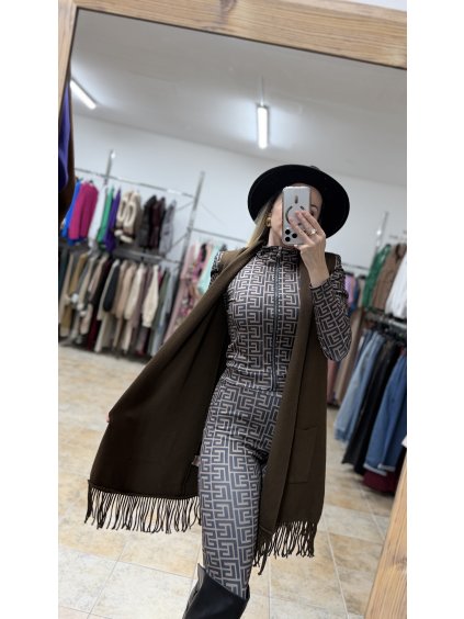 Hnedá vesta dámska Paige (Veľkosť UNI)