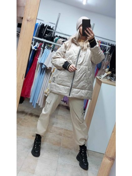 Krémová zimná bunda (Veľkosť UNI)