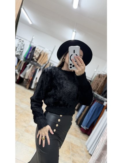 Huňatý sveter Holly, Čierna (Veľkosť UNI)