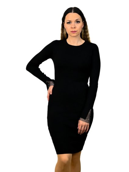 Šaty s výstrihom na chrbte Zoria, Čierna (Veľkosť UNI)