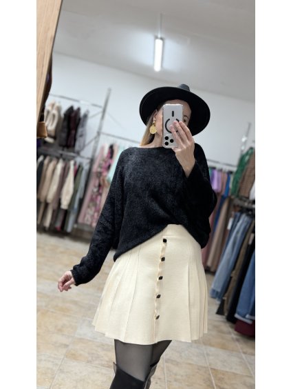 Béžová sukňa áčková Camila, Krémová (Veľkosť UNI)