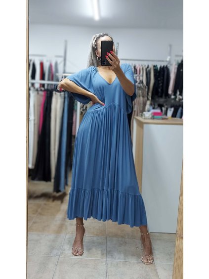 Plus size šaty Amara, Modrá (Veľkosť UNI)