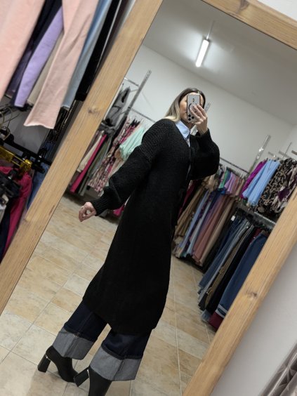 Čierny kardigán Selma, Čierna (Veľkosť UNI)