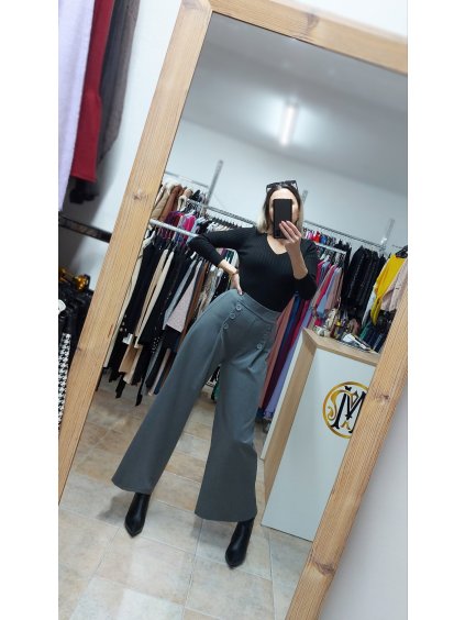 Sivé nohavice dámske Melrose, Sivá (Veľkosť UNI)