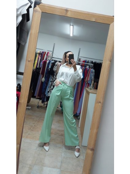 Dámske elegantné nohavice Marea, Mentolová (Veľkosť UNI)