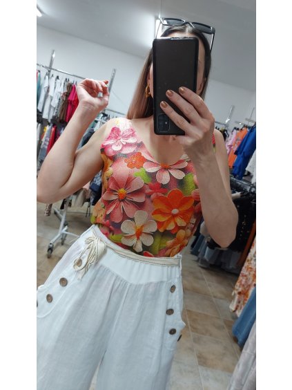 Letný top Gardenia, Červená (Veľkosť UNI)