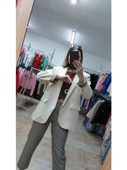 Béžové sako Velia, Béžová (Veľkosť UNI)