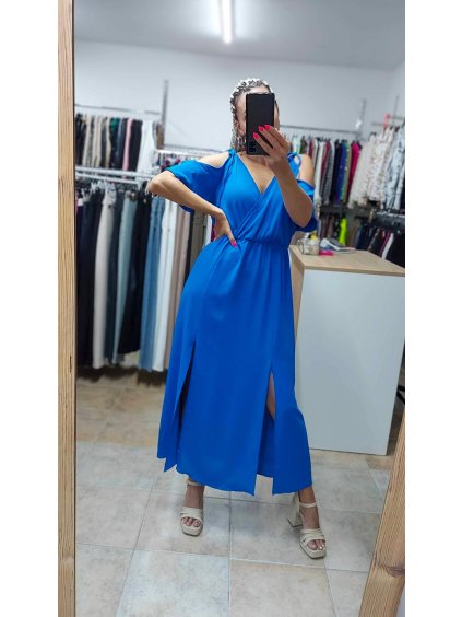 Modré letné šaty Rhea, Modrá (Veľkosť UNI)