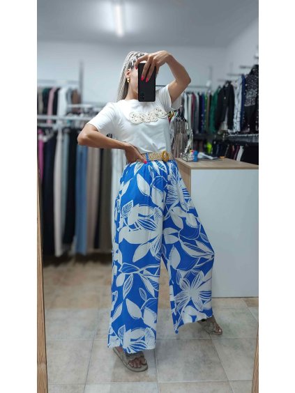 Ľahké letné nohavice, Modrá (Veľkosť UNI)