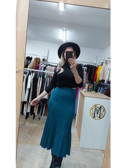 Tyrkysová sukňa Selyna (Veľkosť UNI)