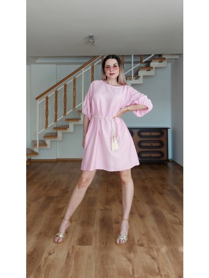 Ružové šaty dámske Mia, Ružová (Veľkosť UNI)