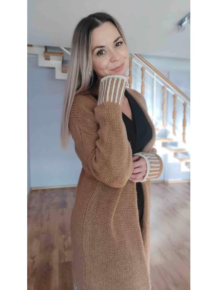 Hnedý kardigán Sophia, Hnedá (Veľkosť UNI)