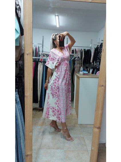 Kimono šaty Irelia, Ružová (Veľkosť UNI)