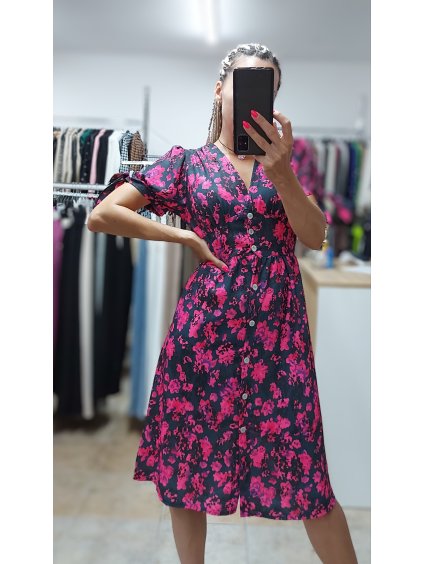 Pekné letné šaty Ivonea, Čierna (Veľkosť UNI)