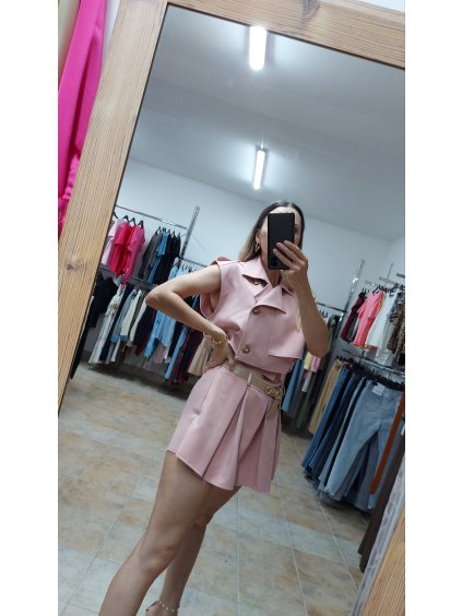 Ružový komplet Noemi, Ružová (Veľkosť UNI)