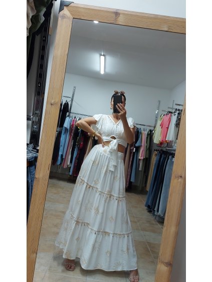 Biely komplet na leto Amayra, Biela (Veľkosť UNI)