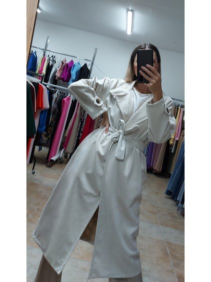 Béžový prechodný dámsky kabát Lusia, Béžová (Veľkosť UNI)