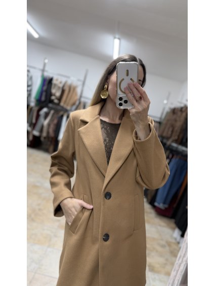 Dámsky béžový kabát Roen, Béžová (Veľkosť UNI)