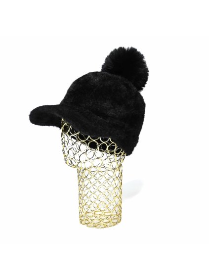 Čierna zimná šiltovka dámska Monae (Veľkosť UNI)
