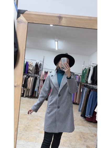 Sivý kabát dámsky Roen, Sivá (Veľkosť UNI)