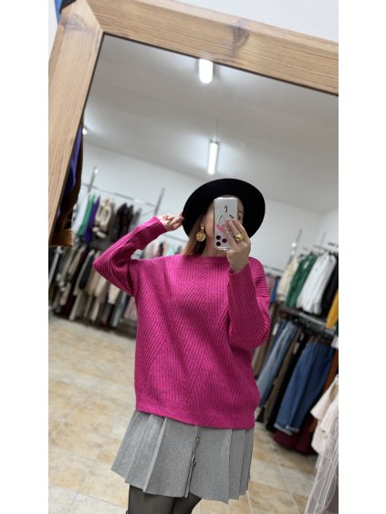 Vlnený sveter Candy, Fuchsiová (Veľkosť UNI)