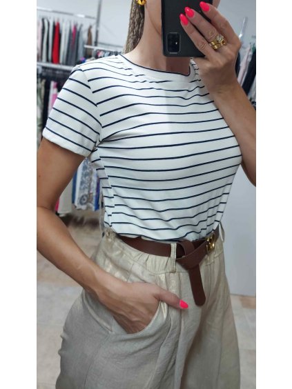 Pásikavé tričko, Modrá (Veľkosť UNI)