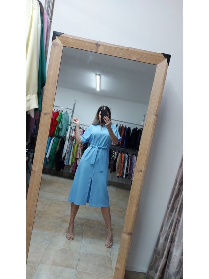 Bledomodré šaty Linea, Bledomodrá (Veľkosť UNI)