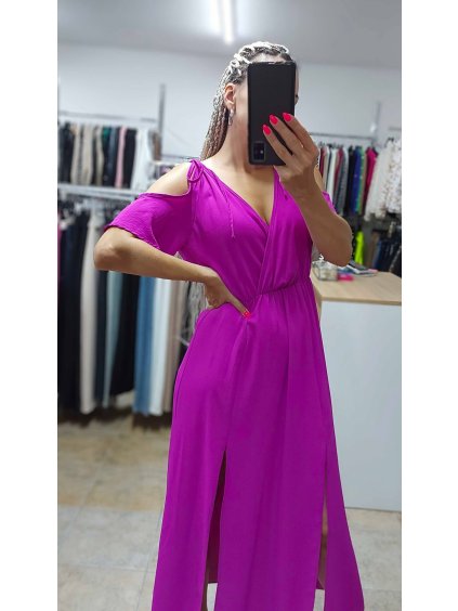 Fialove šaty na dovolenku, Fialová (Veľkosť UNI)