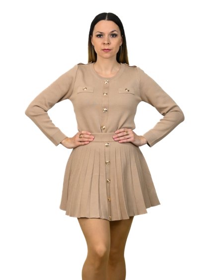 Dámsky elegantný kostým, Béžová (Veľkosť UNI)