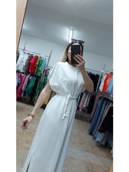 Biele dlhé šaty Blanqa, Biela (Veľkosť UNI)