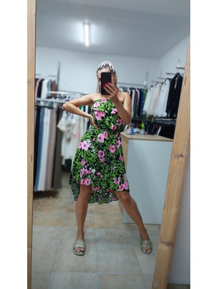 Kvetované letné šaty Lyra, Čierna (Veľkosť UNI)