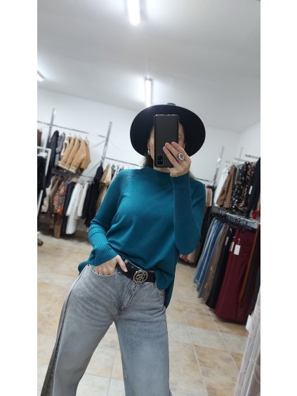 Zelený pulóver Willow, Zelená (Veľkosť UNI)