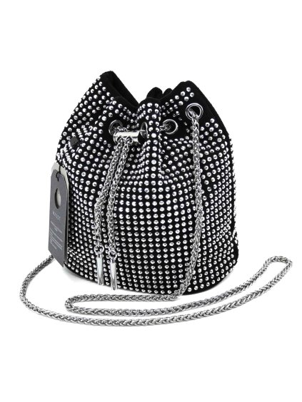 Vybíjaná kabelka Vesper čierna strieborná