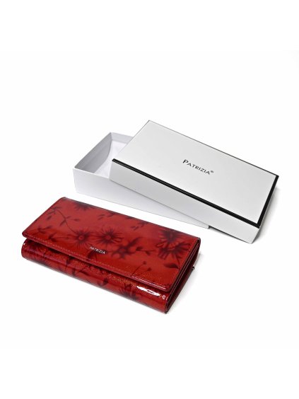Červená kožená peňaženka Patrizia