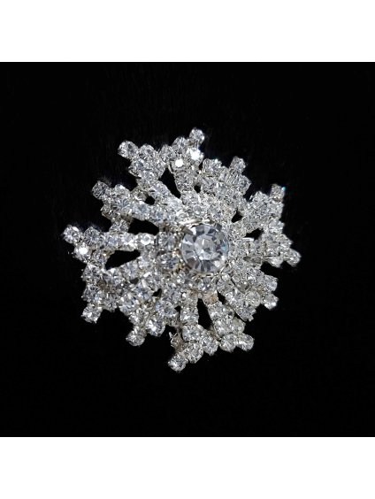 Strieborná brošňa Star