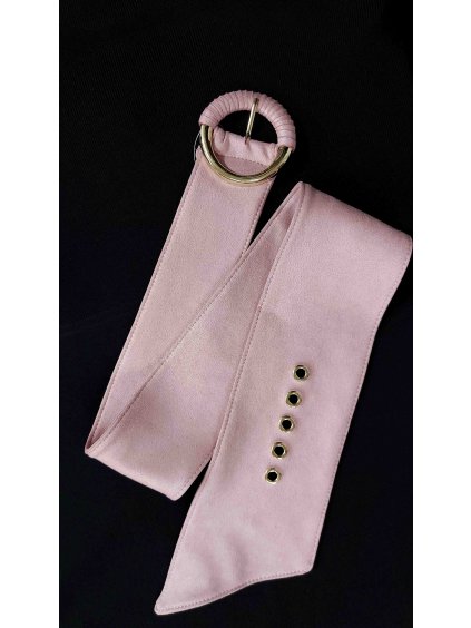 Ružový široký opasok na šaty