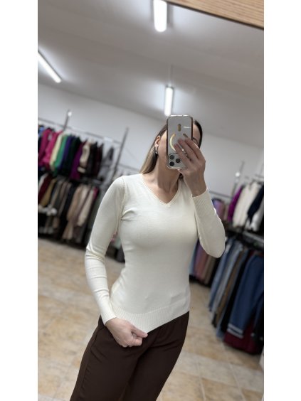 Smotanový nátelnik s dlhým rukávom Mila UNI