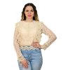 Krajková blúzka Elisabeth, Béžová (Veľkosť S)