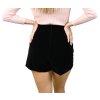 Zamatové dámske šortky so zlatými gombíkmi Julieta, Čierna (Veľkosť S)
