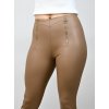 Hnedé legíny s vysokým pásom a zipsami, Cappuccino (Veľkosť S)