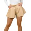 Béžové široké kraťasy, Béžová (Veľkosť S)