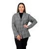 Dámske tvídové sako s opaskom, Sivá (Veľkosť 40)