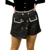 Sukňové kraťasy Lady Diana, Čierna (Veľkosť S)